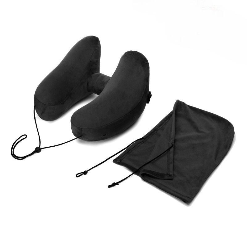 Neck Pillow H-Shaped Travel Pillow Manual Press Type Air Pillow