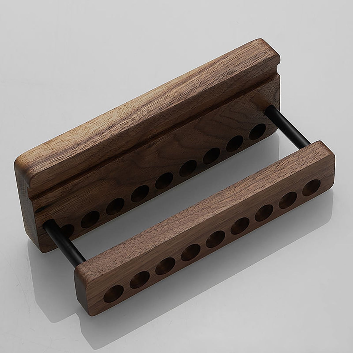 Wooden Pen Holder for Desk Crochet Hook Holder 9 Holes Storage Organizer for Crochet Tools