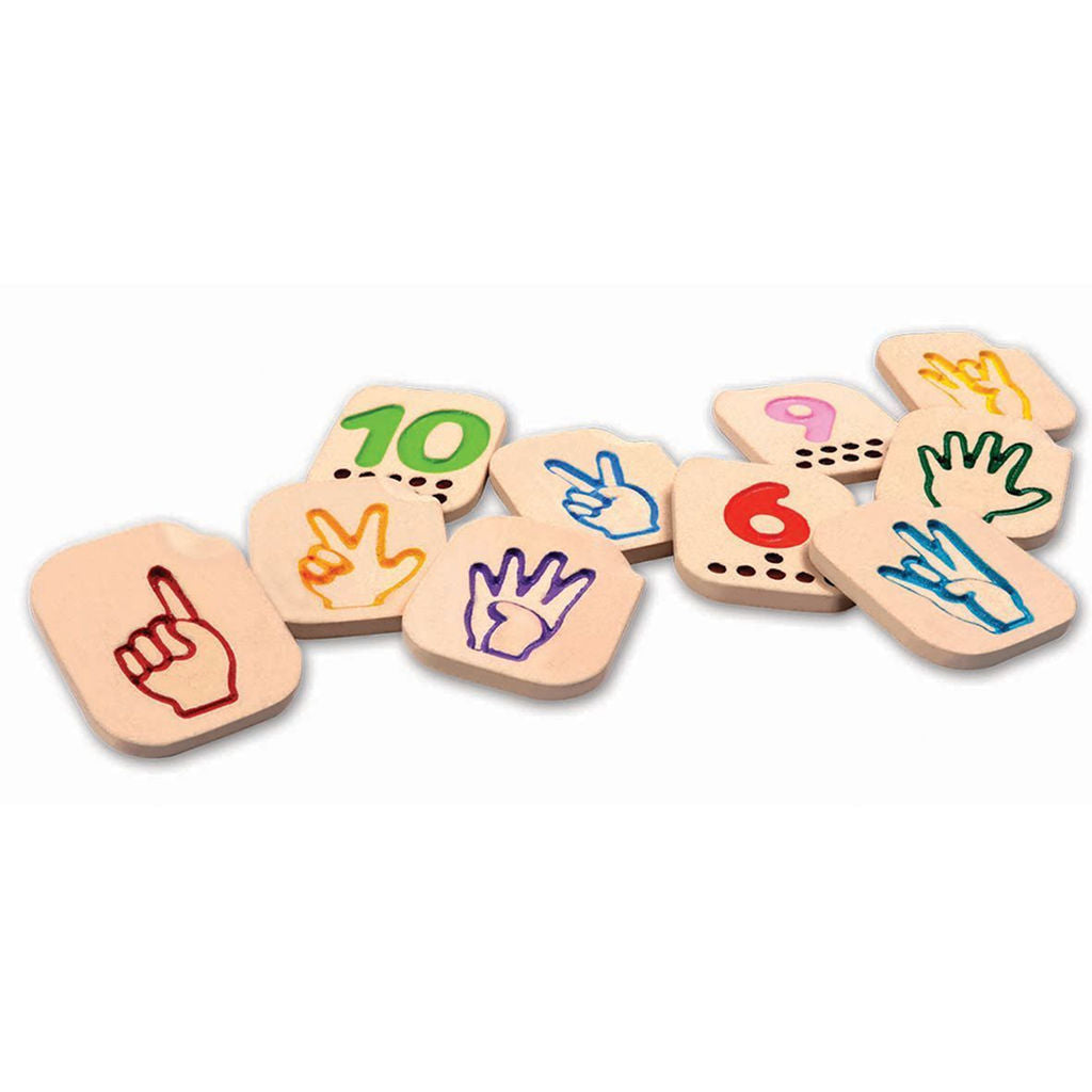 أرقام الإشارات اليدوية من 1 إلى 10 من PlanToys