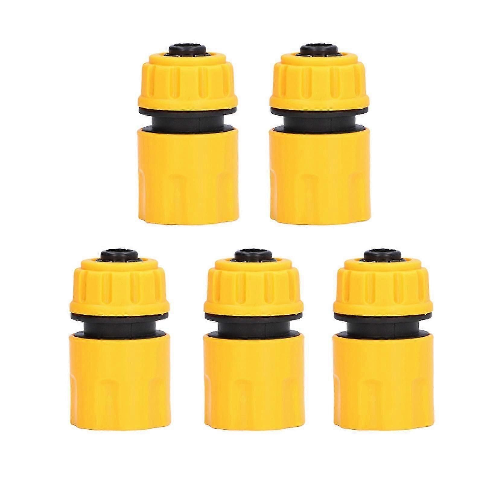 5pcs Hose Adapter Pipe Connector Fitting Abs 3/4in Quick Connection Set Kit For Garden