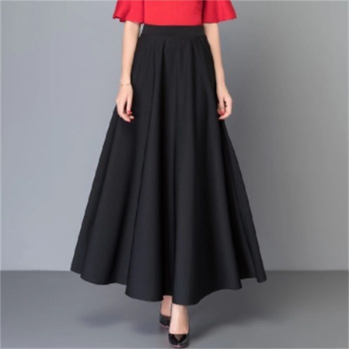 High Waist Wide Hem Long Skirt For Women