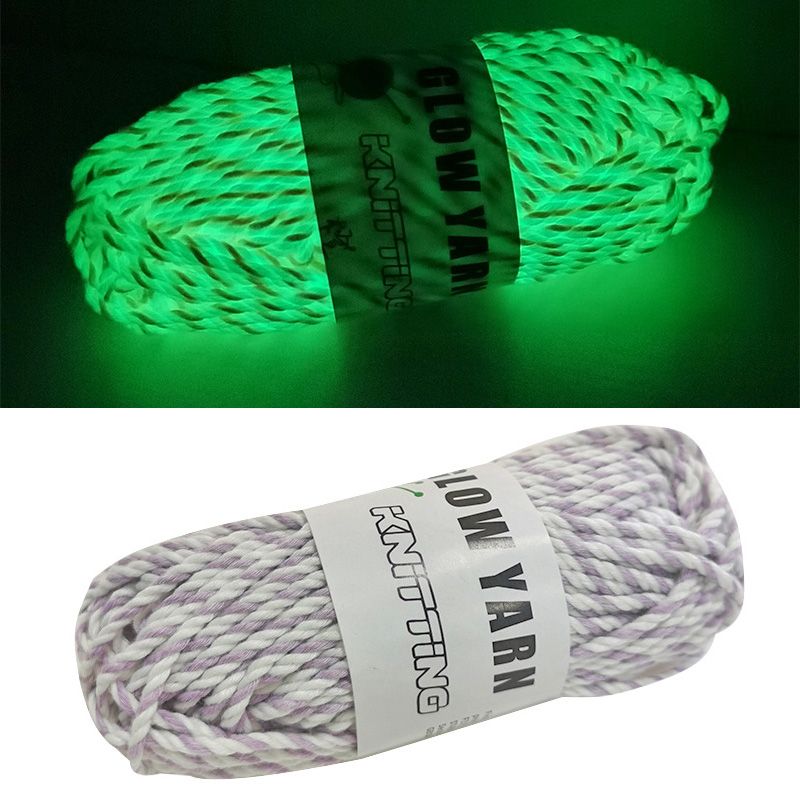 Glowing Yarn Luminous Hand Knitting Yarn DIY Arts Crafts For Sewing Beginners