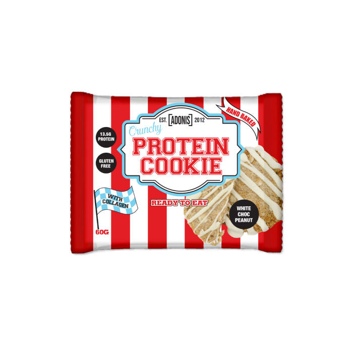 ADONIS PROTEIN COOKIE WHITE CHOC PEANUT 60GM