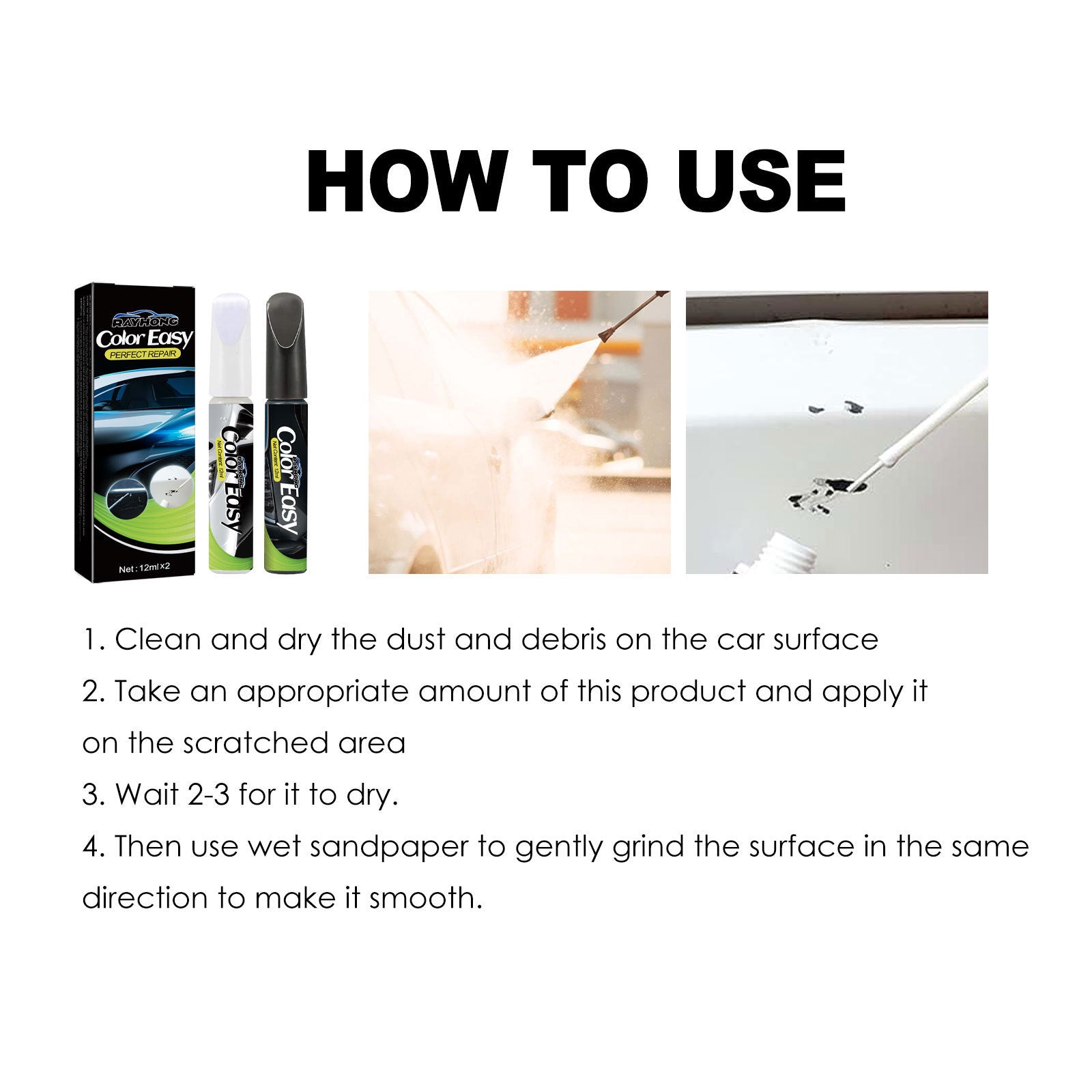 Ultimate Scratch Repair Fluid for Car, Paint Scratch Fix, Easy Polishing, Brightening Coating ,1set