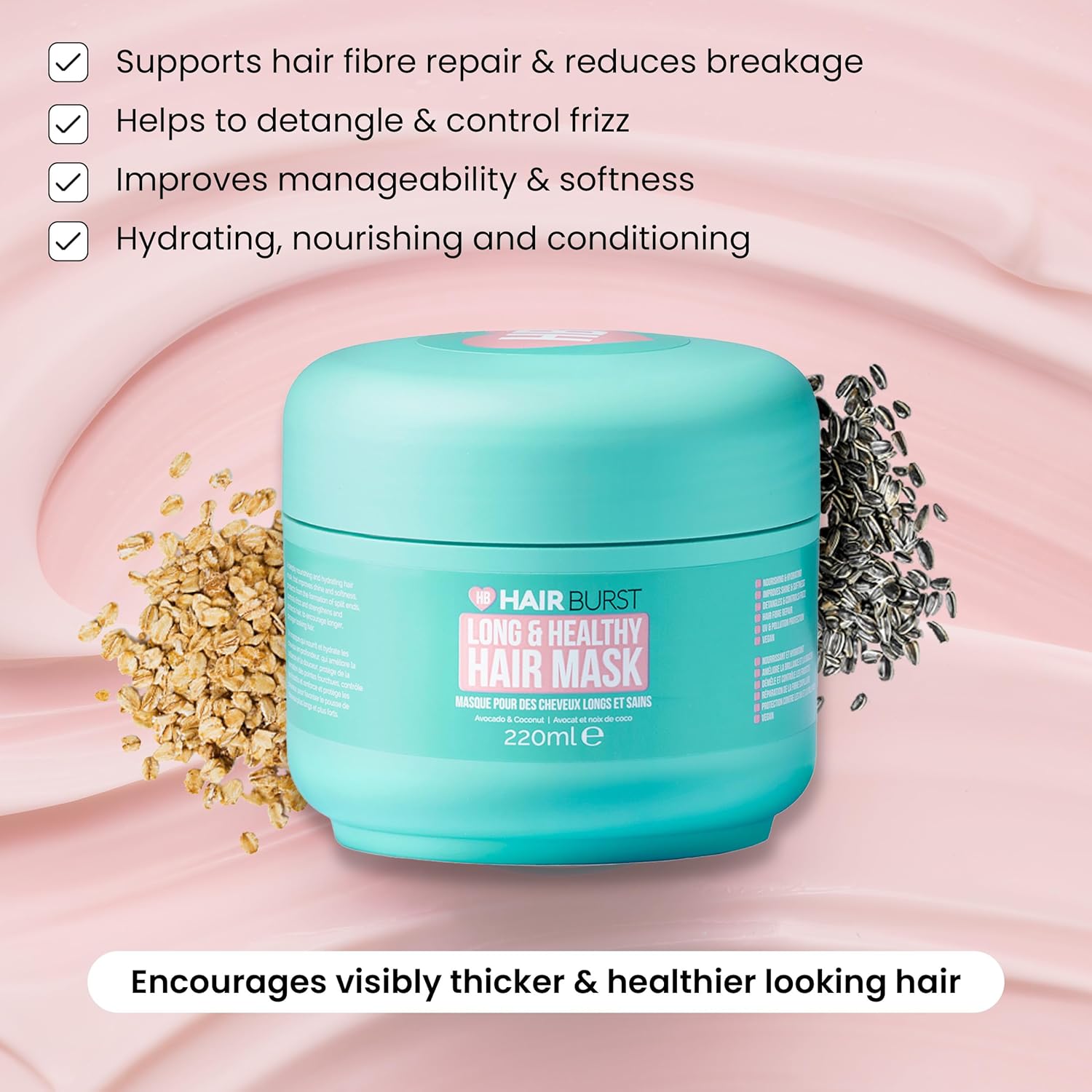 قناع HAIR BURST لفروة رأس أقوى وأطول 220 جرام