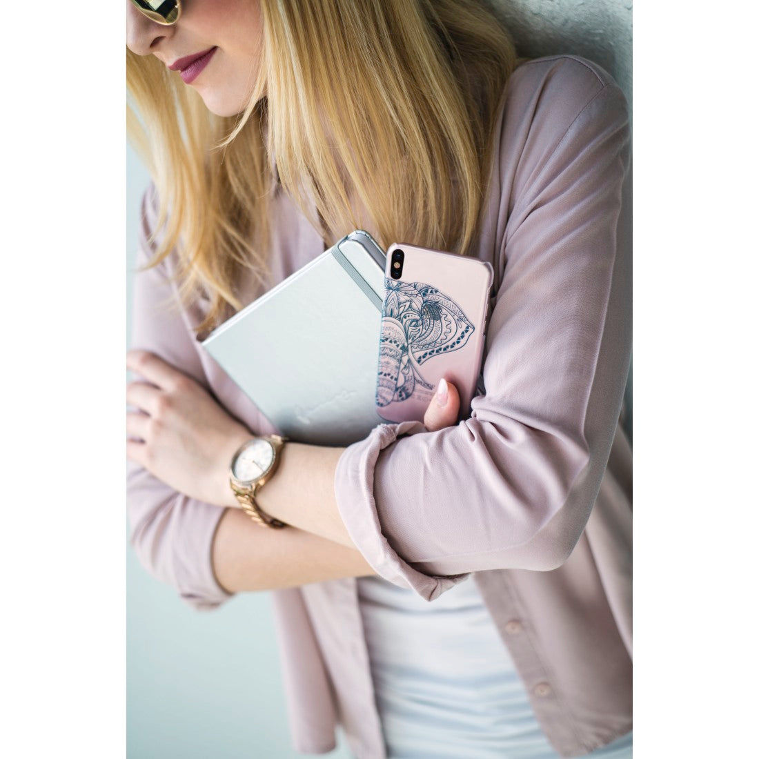 HAMA 181646 "Tantor" Cover for Apple iPhone X, transparent/blue