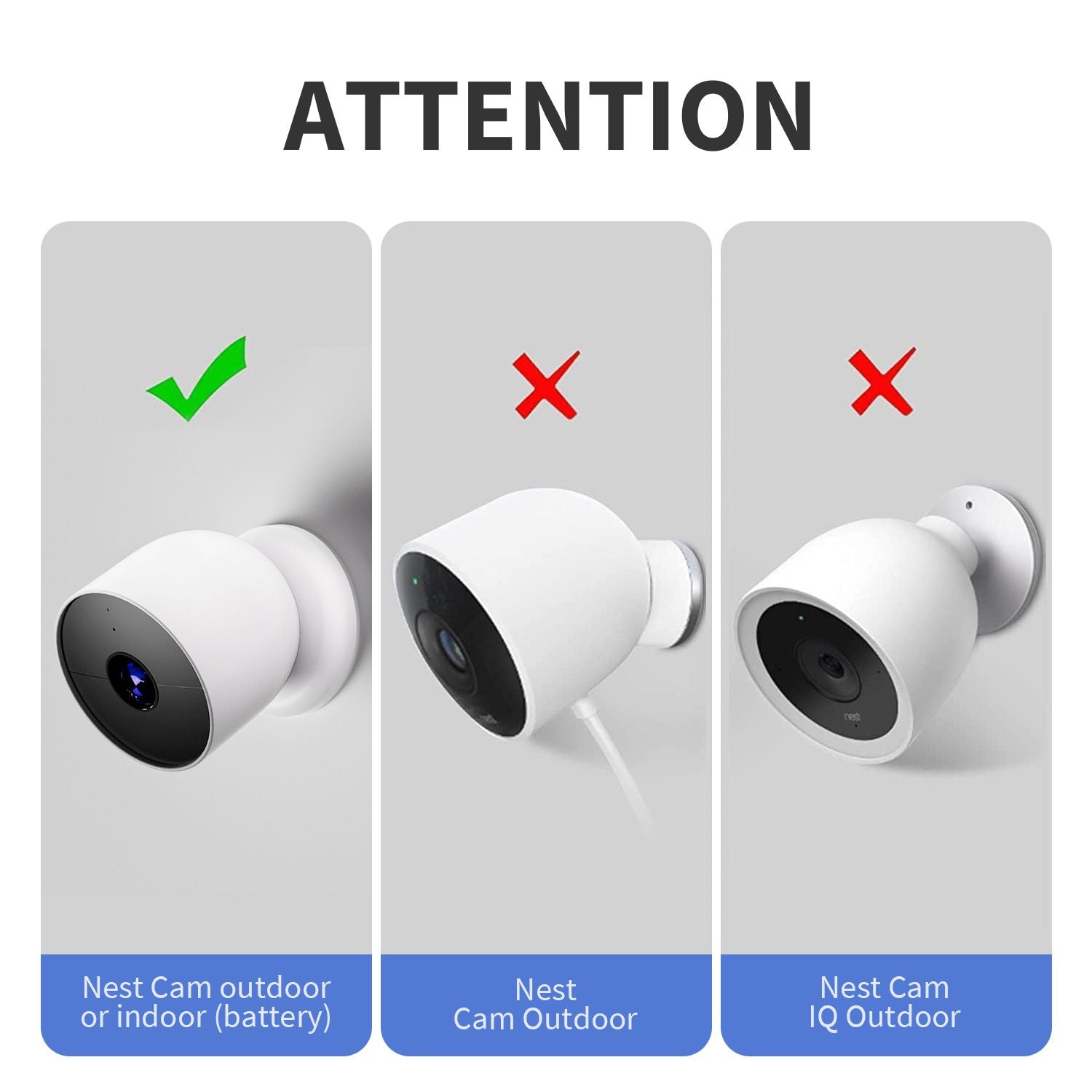 Security Camera Cover Waterproof Silicone Case For Google Nest Cam Outdoor