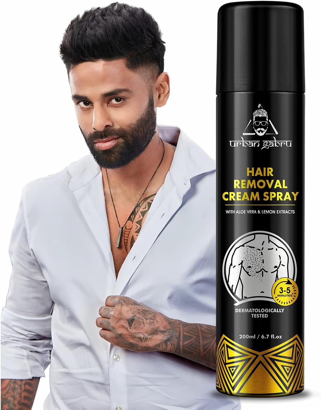 Urban Gabru Hair Removal Spray |body hair removal in 10 minutes 200 ml