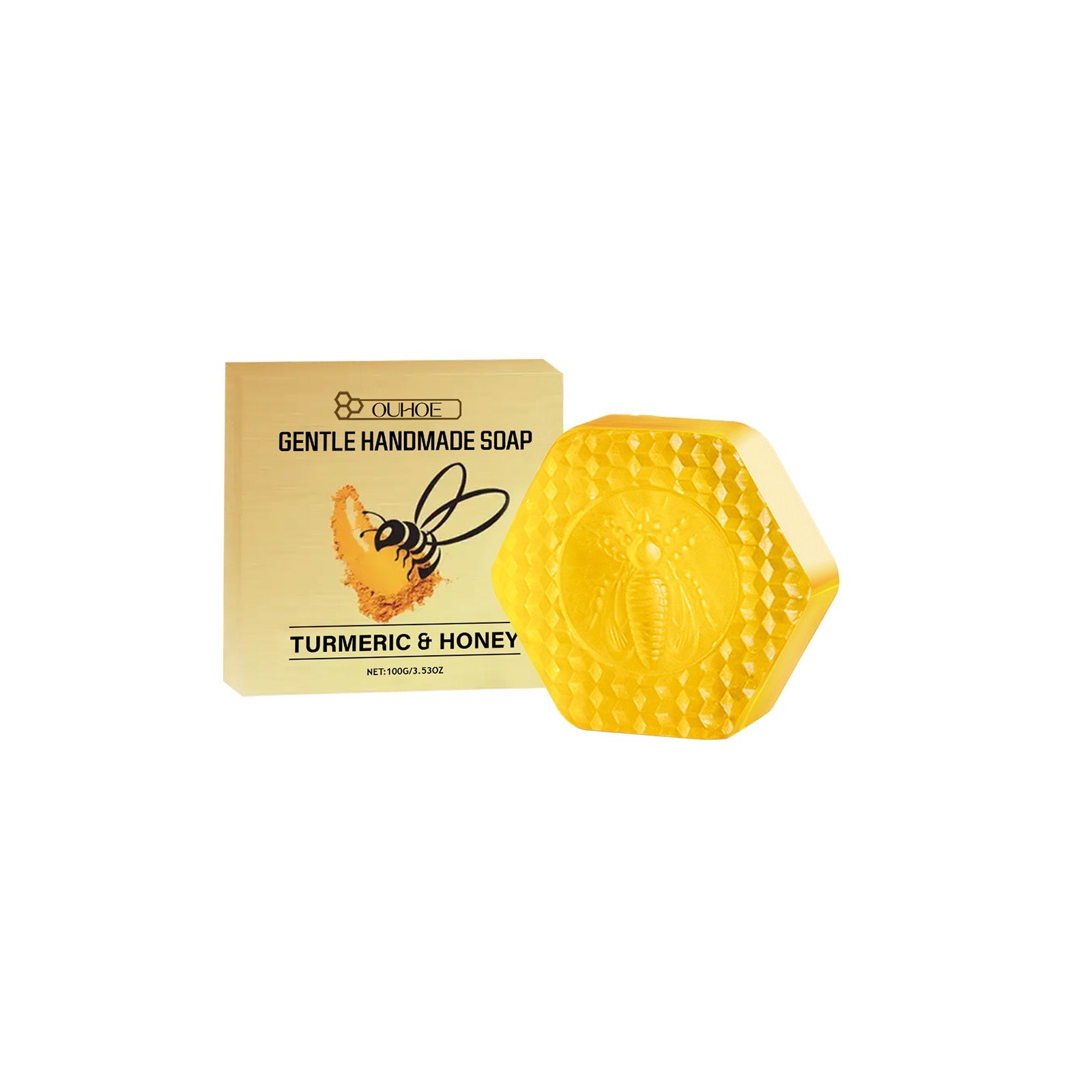 Bee Venom Turmeric Body Cleansing Soap, Natural Skin Nourishment, Refreshing Spa Experience ,100g