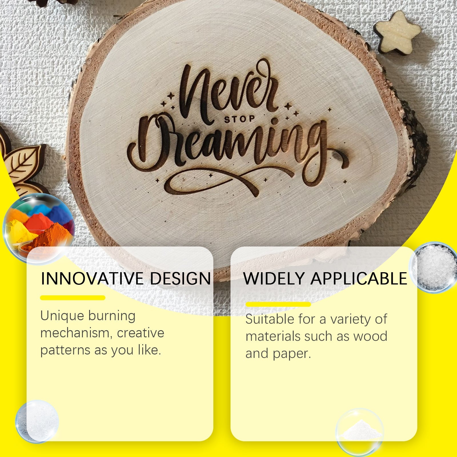 Create Stunning Wood Art with Pyrograph Marker, Easy DIY Wood Label Pen, Heat-Sensitive Wood Marker ,3 pieces
