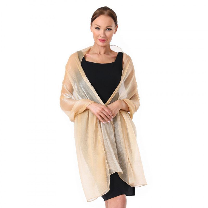 Blue Sheer Shawl Wrap for Women Wedding & Evening Party