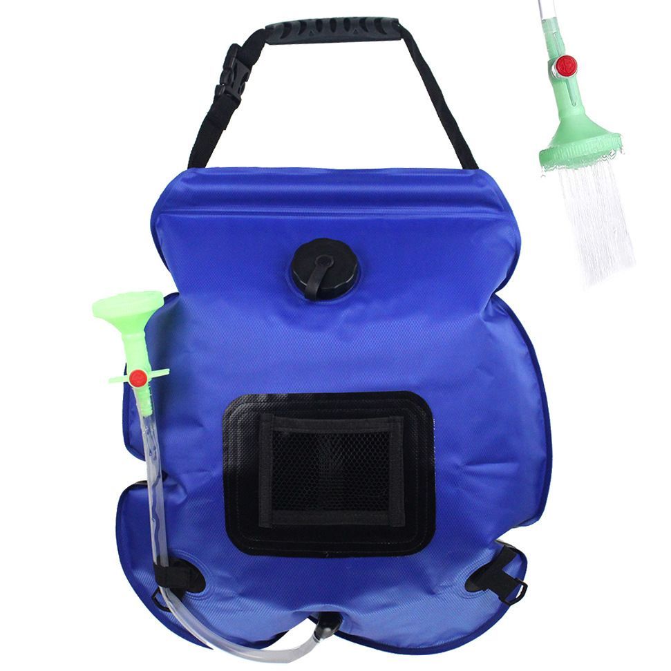 Portable 20L Solar Camping Shower Bag With Removable Hose And Shower Head