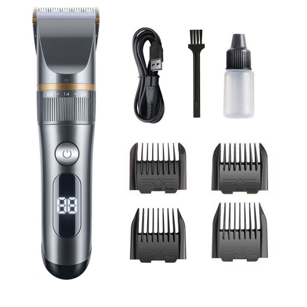Waterproof Hair Clipper with LED Display