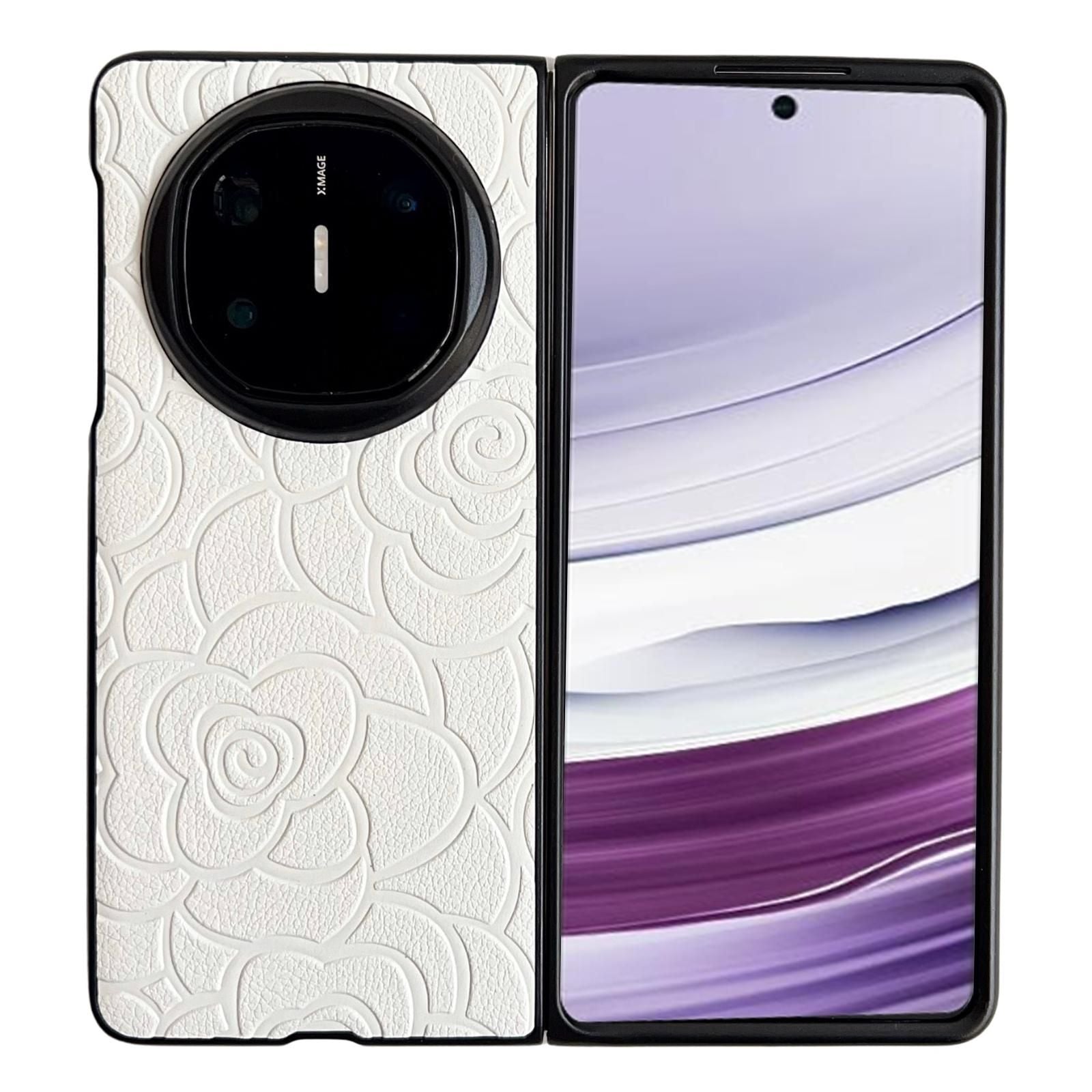 Camellia Pattern PU Case For Huawei Mate X6