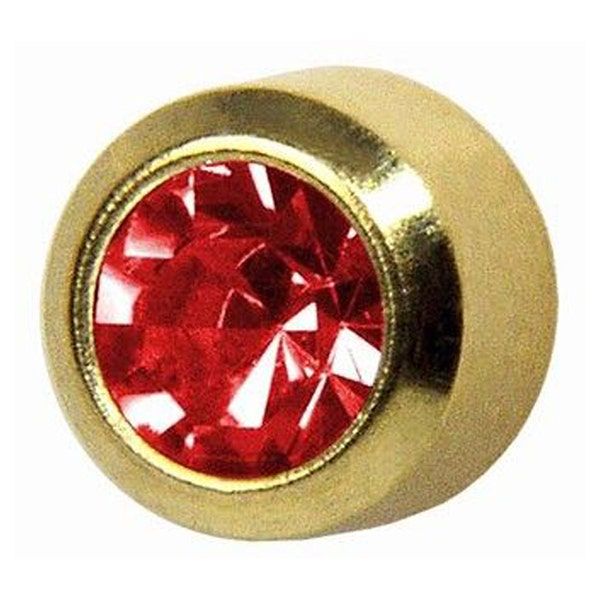 Caflon Safetec 24Ct Gold Plate, July Bezel Set Birthstone Earring