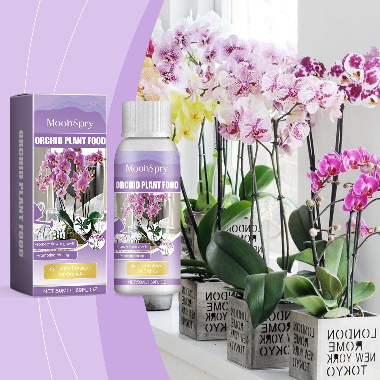Boost Orchid Growth with Plant Nutrient Solution, Promotes Root Development, Vibrant Blooms ,50ml