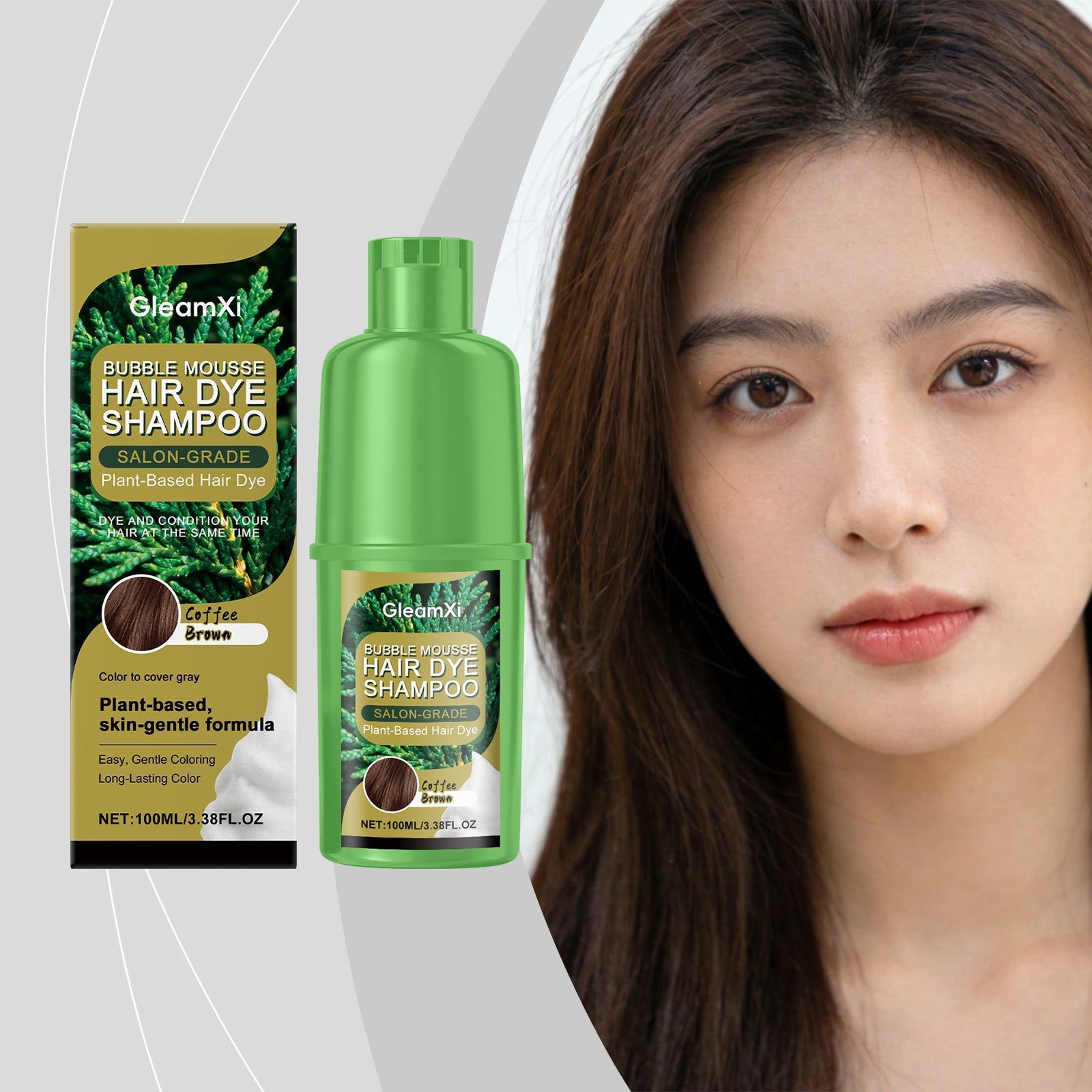 Coffee Hair Conditioner, Plant-Based, Bright Color, Soft Hair, Daily Use ,100ml