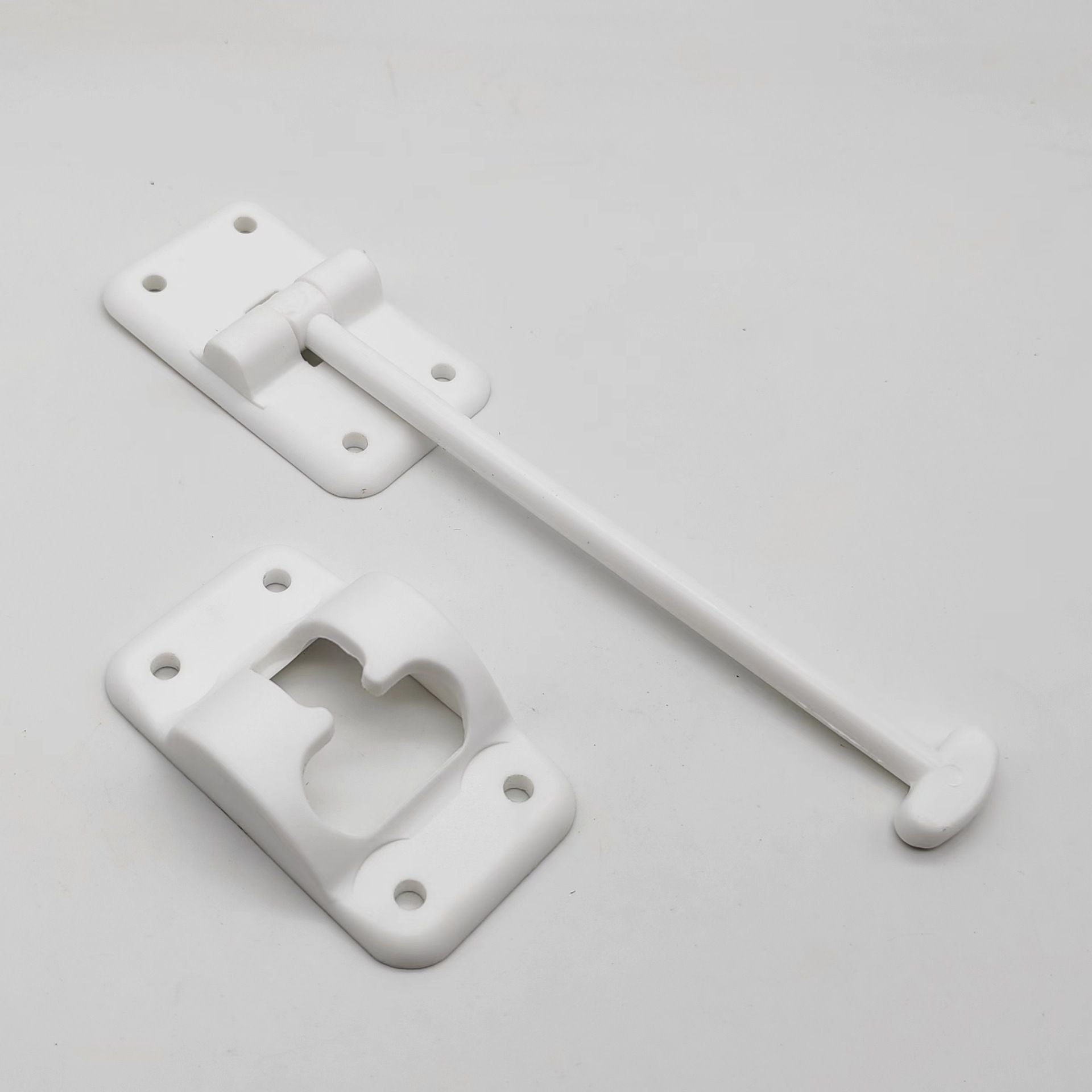 2 Pack RV T-Style Door Holder Catch 6inch for Latch Holder Camper Trailer Cargo Hatch White