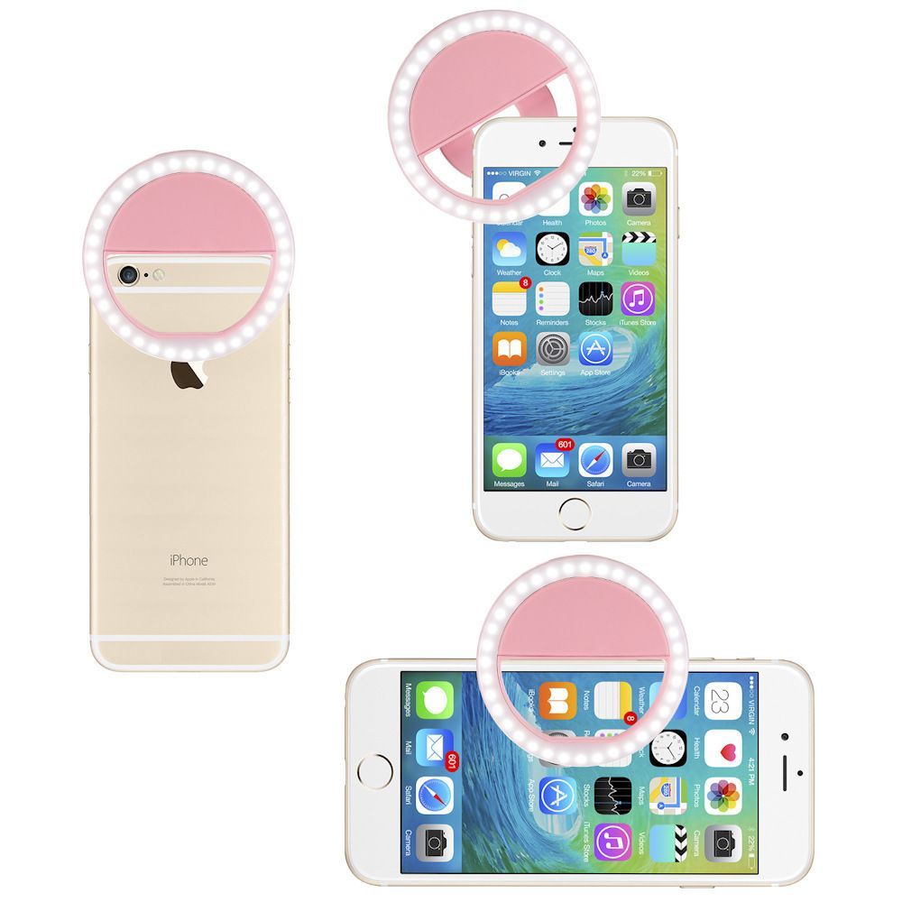 Selfie Ring Light LED Clip For Cell Phone Portable Selfie Flashlight Makeup Mirror