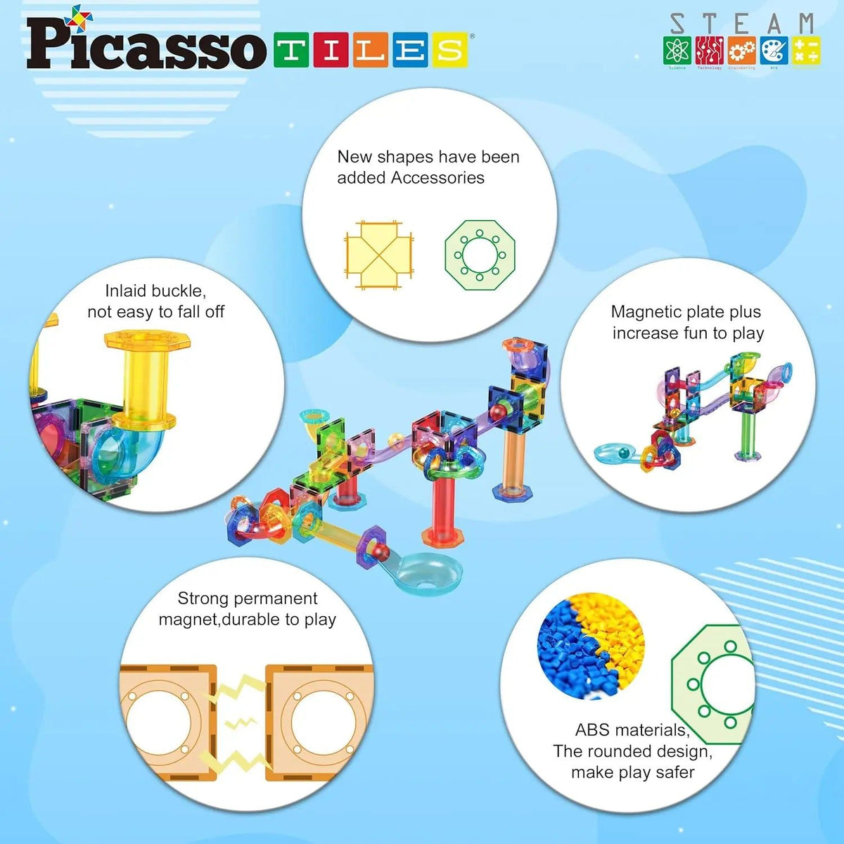Magnetic Marble Run Set 60 pcs – PicassoTiles