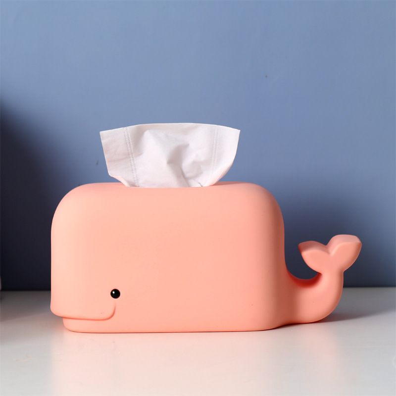 Silicone Whale Tissue Box Tablet Phone Stand Tissue Dispenser Holder Napkin Organizer