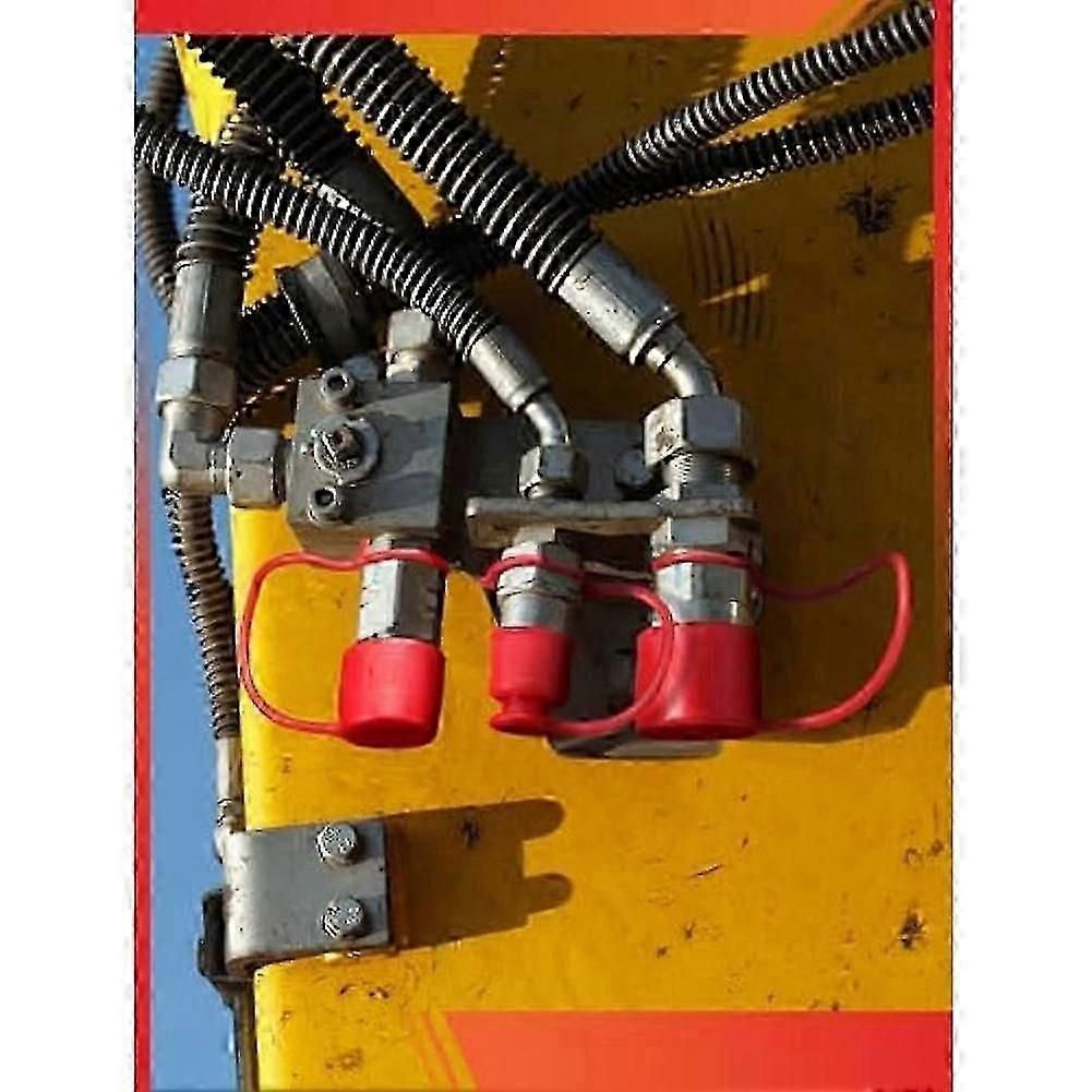 4 Sets Hydraulic Coupler Dust Cap and Plug Covers