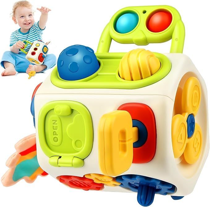 Activity Cube Busy Cube Montessori Sensory Toys Children Gift for Toddlers 1-3