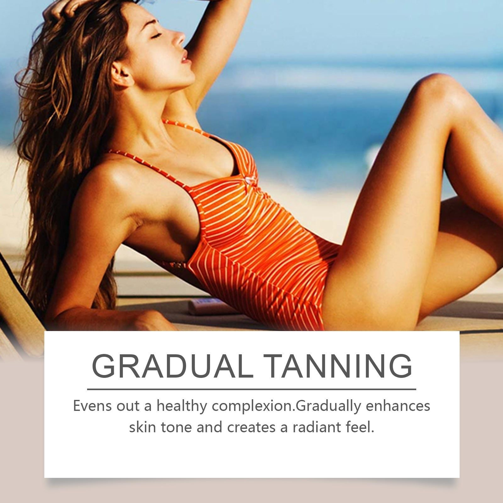 Blackening Sunless Tanning Cream, Hydrating, Glossy, Outdoor Self Tan ,100g