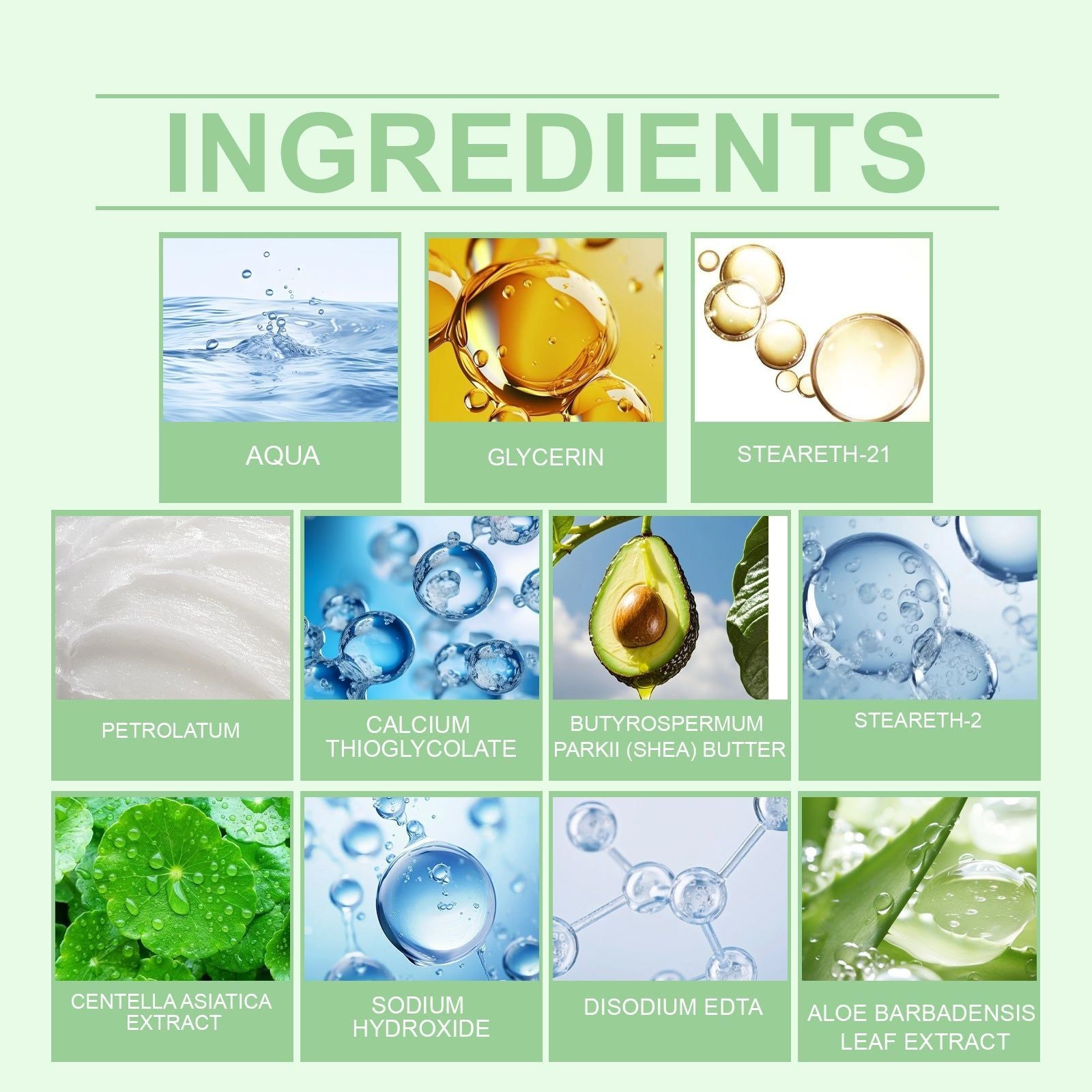 Aloe Soothing Hair Removal Cream, Gentle, Moisturizing, Fast-Acting, Long-Lasting Smoothness ,60g