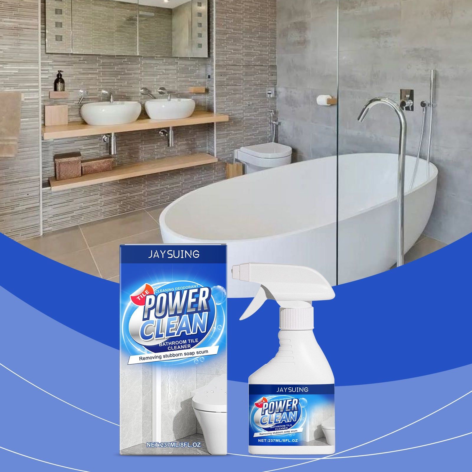 Bathroom Cleaner, Powerful Surface Stain Remover, Fresh & Easy Cleaning ,237ml