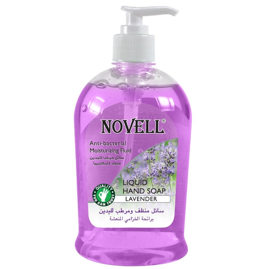 Novell Anti-Bacterial Moisturizing Liquid Hand Soap, Lavender, 500ml