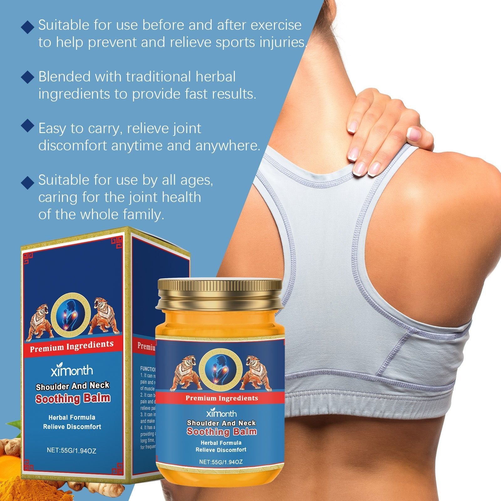 Body Care Cream for Joint Pain Relief, Moisturizing, Anti-Inflammatory, Muscle Relaxation ,55g