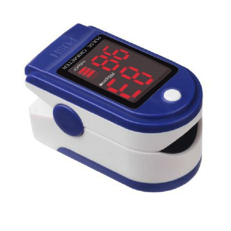 جهاز قياس التأكسج النبضي (Pulse Oximeter) لتحديد نسبة تشبع الأكسجين في الدم ومعدل ضربات القلب (SpO2) مزود بحبل تعليق