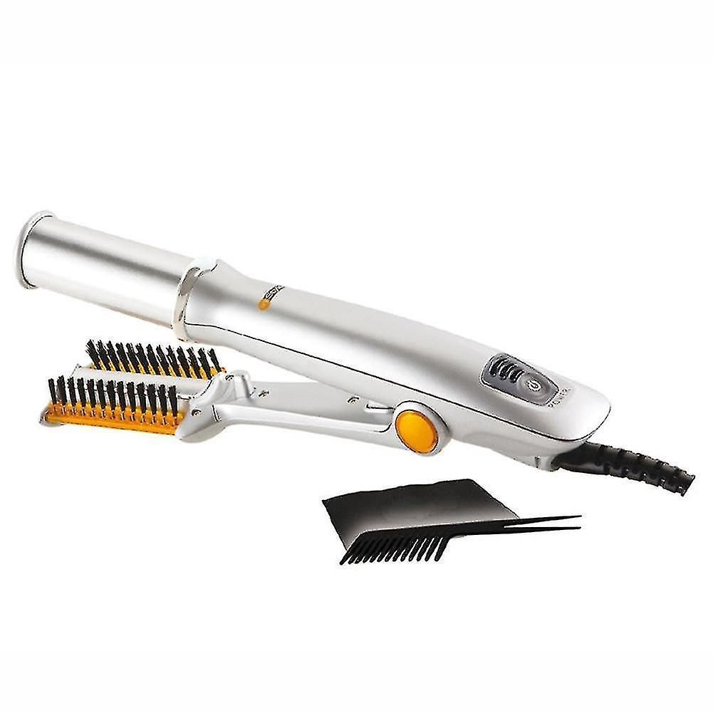 2 In 1 Hair Straightening Iron Professional Styler Multi Tool Flat Iron With Brush|curling Irons zxin