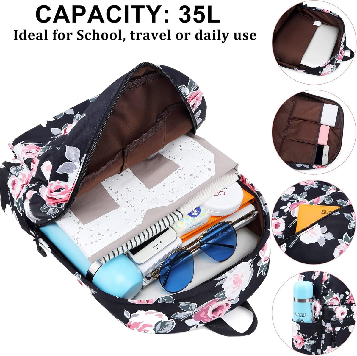 Teen Backpacks for Girls School Bags Student Bookbags with Lunch Box Pencil Case