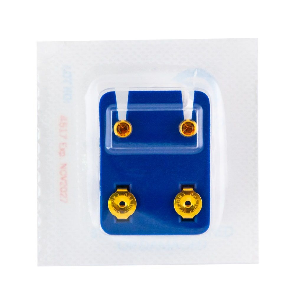 Caflon Singles Birthstone, Topaz Gold Plated Earring