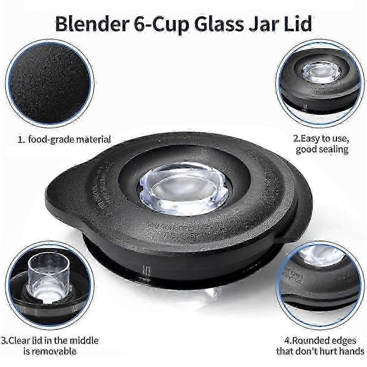 Blender Jar Lid Cover Cap Replacement For Pro Classic Series Blender 6-cup Glass Jar Blender Lid Parts