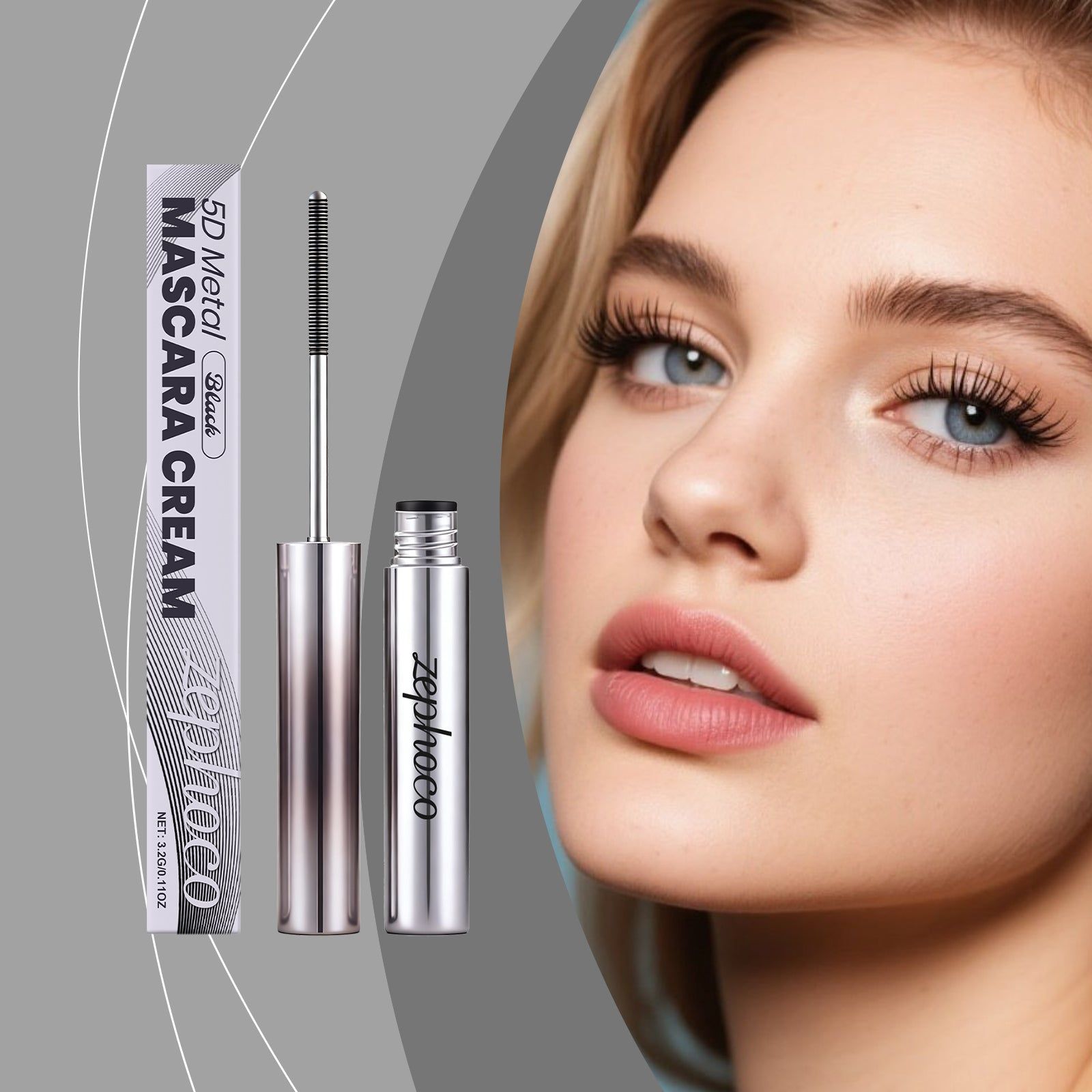 Black Mascara, Long Lasting, Smudge-Proof, Voluminous Eye Makeup, Lightweight ,3.2g