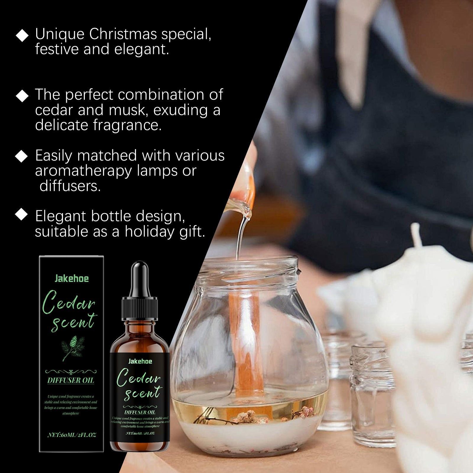 Create Cozy Holiday Atmosphere with Christmas Aromatherapy Essential Oil, Long-Lasting Fragrance ,60ml