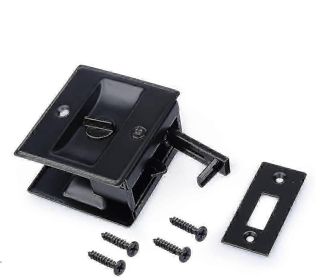 2 Pack Privacy Sliding Door Lock With Pull - Replace Old Or Damaged Pocket Door Lo-k Zy