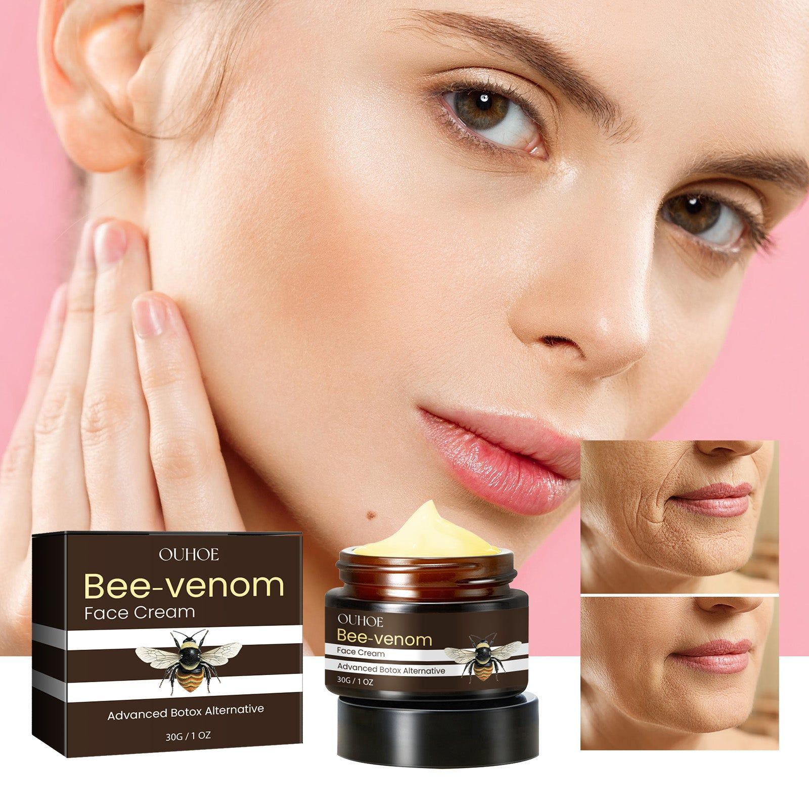 Bee Venom Firming Cream, Fade Fine Lines, Hydrate, Nourish, Anti-Aging ,30g