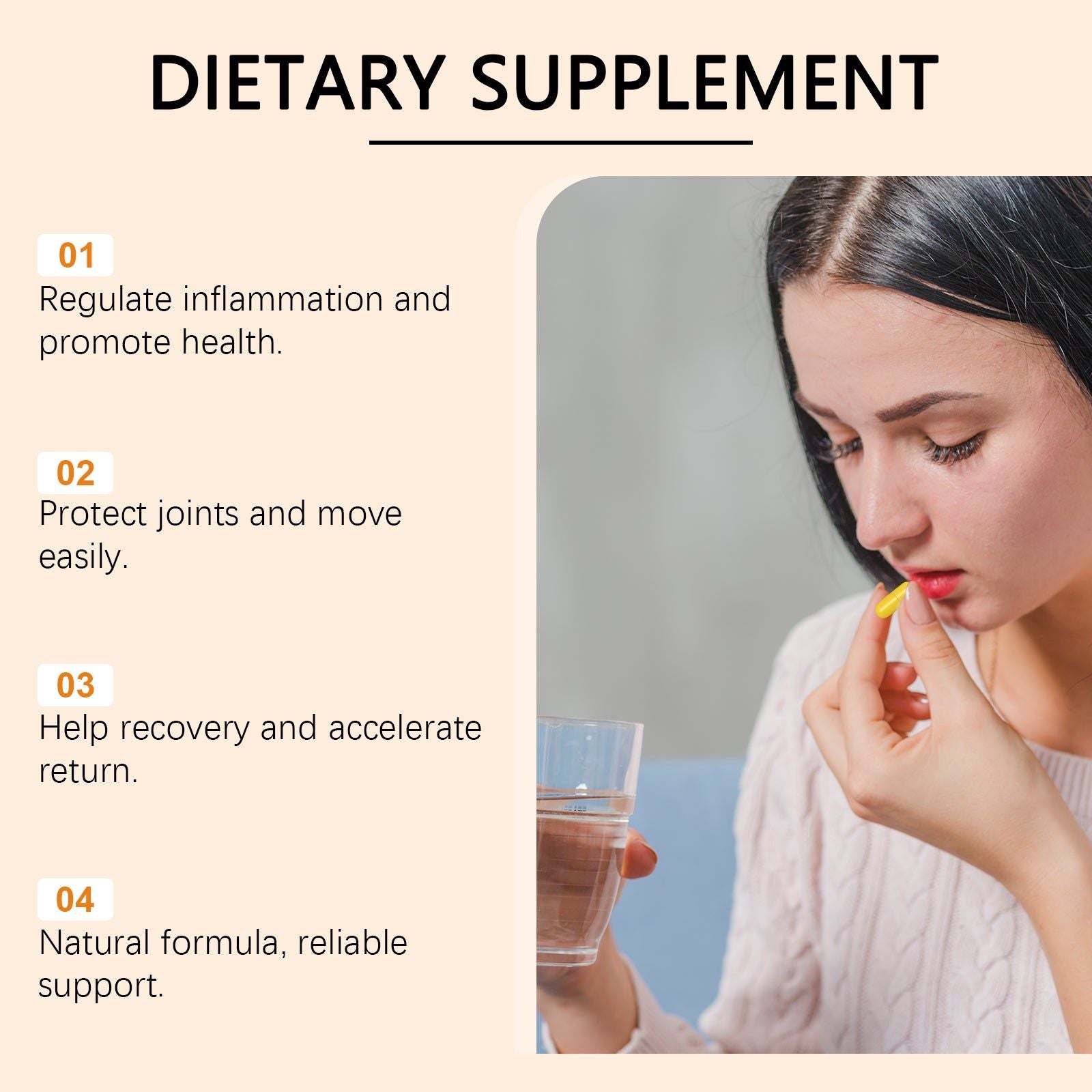 Boost Your Body Care with Curcumin Capsules, Relieve Joint Pain, Enhance Vitality ,60pcs