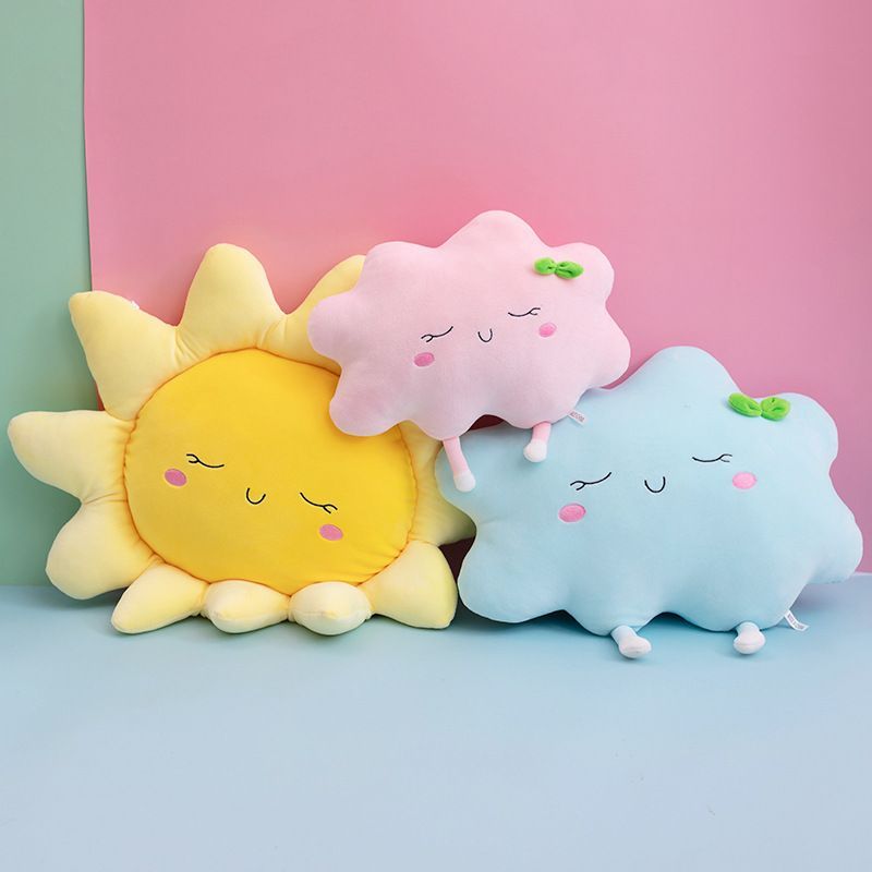 Cartoon Pillow Sun Cloud Pillow Soft Car Cushion Stuffed Plush Toy Creative Home Decor