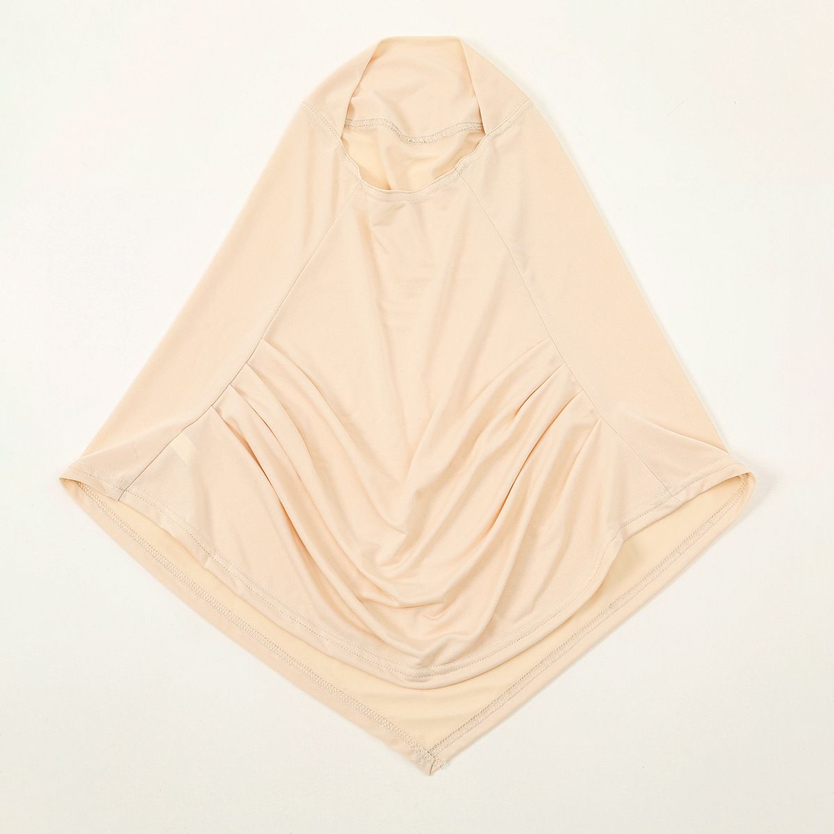 Khaki Hijab Scarf with Inner Cap Soft Drape Head Wrap Set