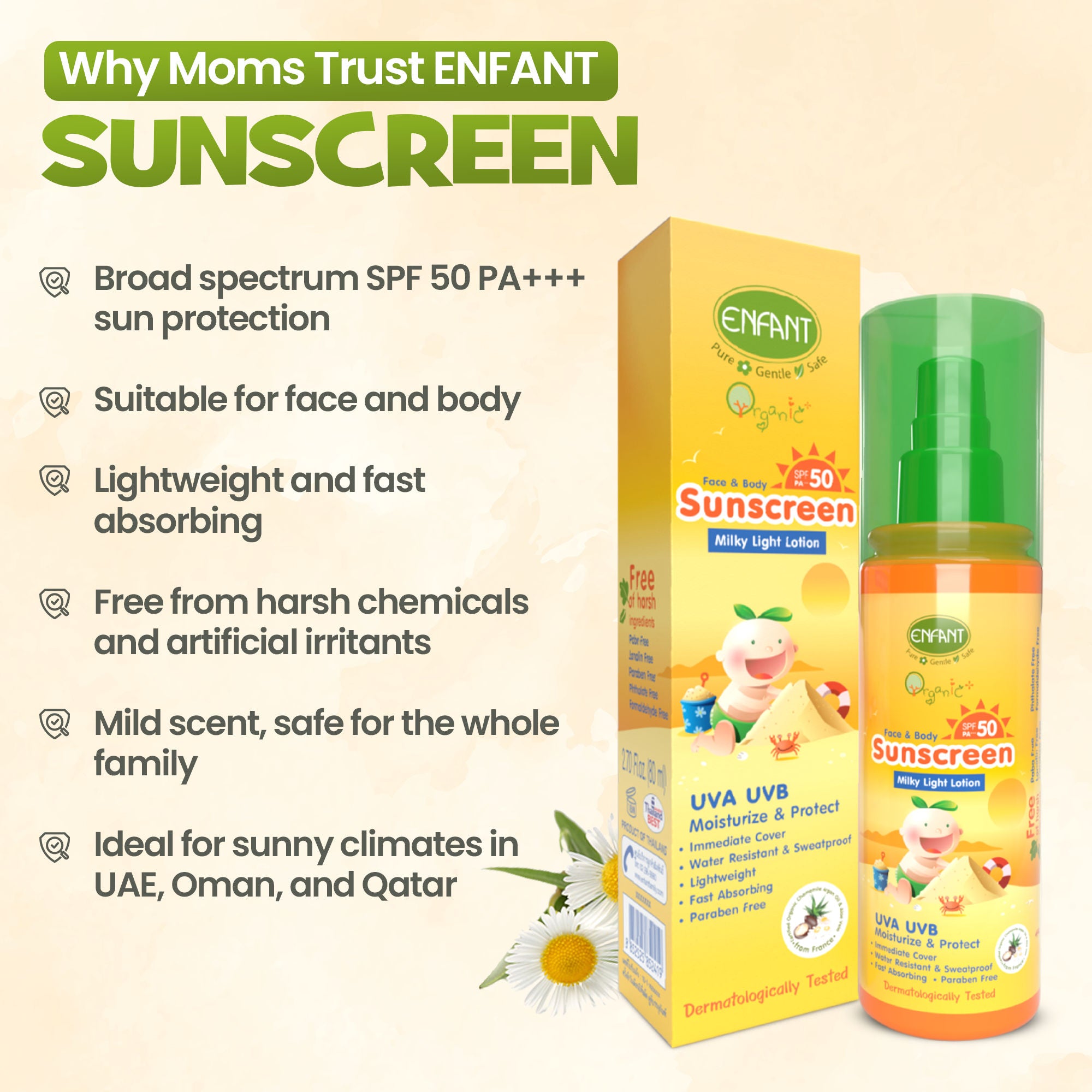 ENFANT Face & Body Sunscreen Lotion 70ml