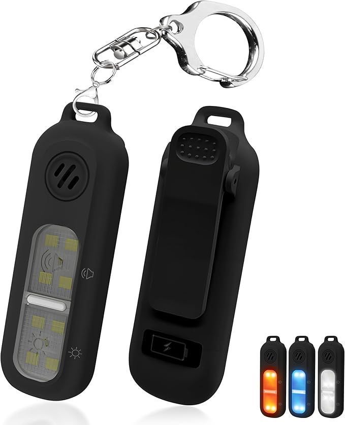 Running Safety Warning Light Personal Safety Alarm Keychain for Kids Women Elderly