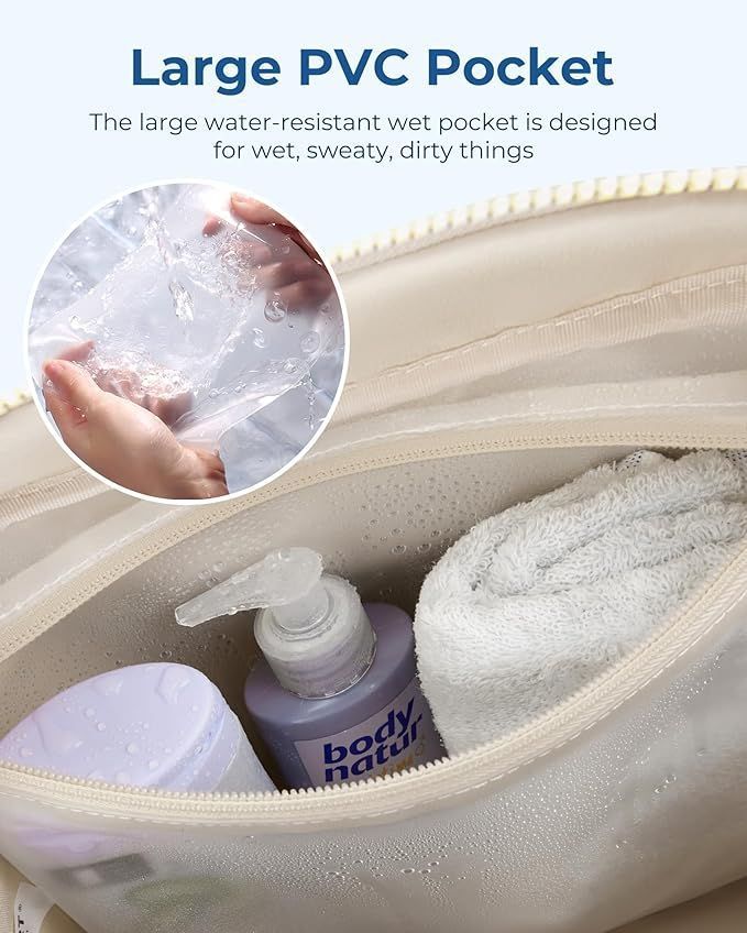 Women Duffle Bag Travel Weekender Carry On Bag Gym Tote with Wet Pocket