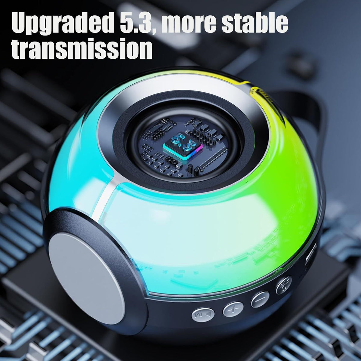 Portable Wireless Outdoor Speaker Bluetooth Speaker Stereo Device with Lights