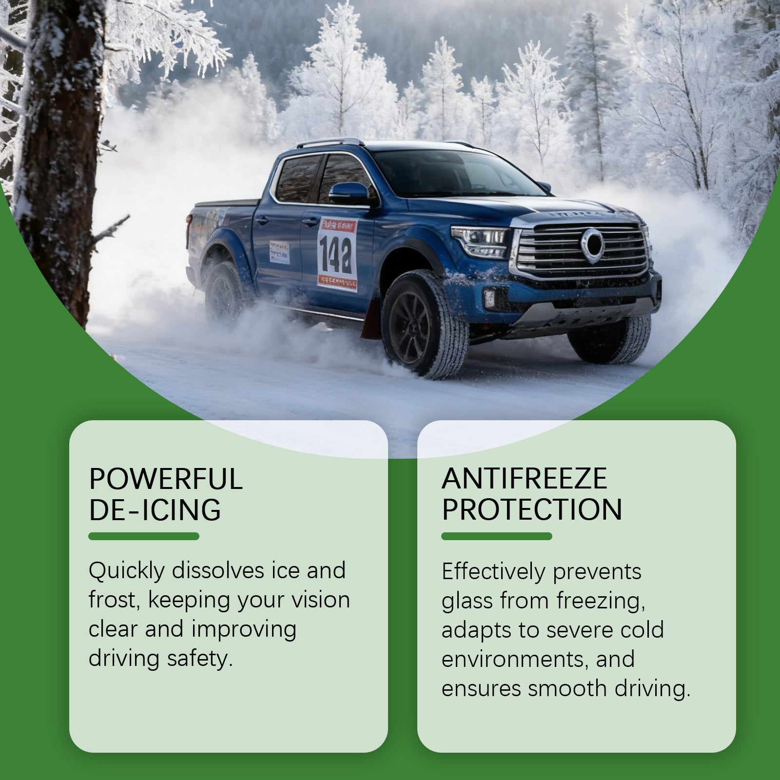 Car Deicing Spray, Anti-Fog Dust-Proof Glass Cleaner, Fast Frost Removal ,100ml