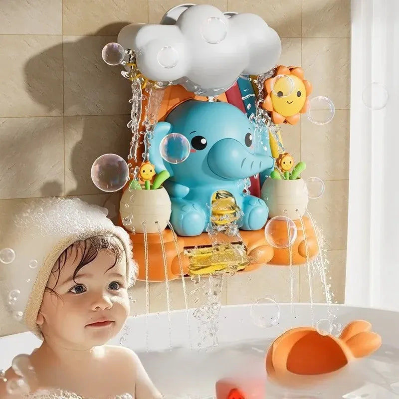 Children Water Play Toys Elephant Water Wheel Turntable Bathroom Shower Bathing Toys